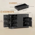 thumbnail image 3 of HOMCOM 47" Sideboard Buffet Cabinet, Farmhouse Kitchen Cabinet, Black, 3 of 10