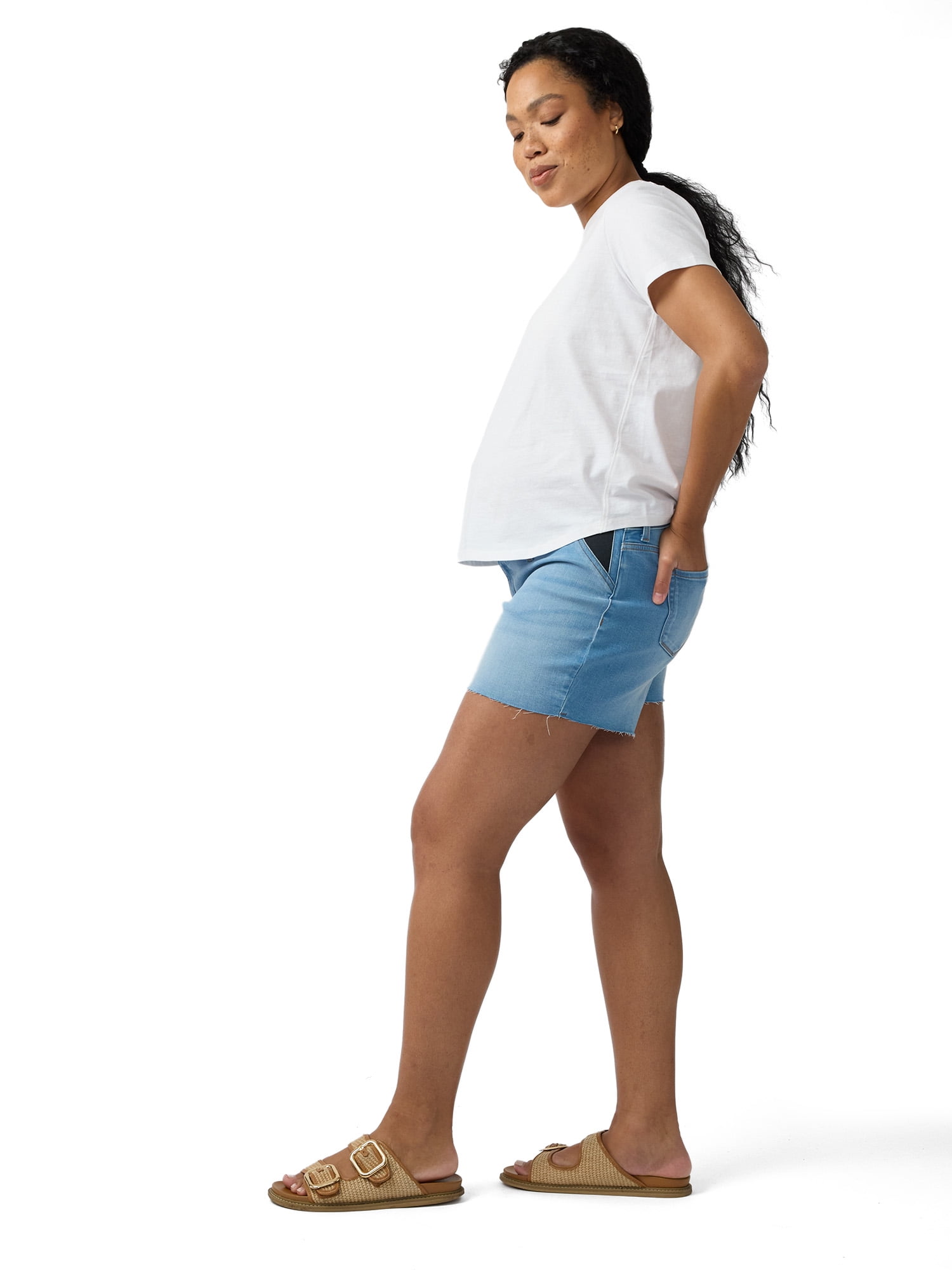 Ingrid & Isabel For Every Belly Maternity Denim Short, Available in Sizes S-XXL