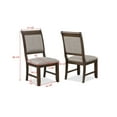 thumbnail image 5 of Traditional Vintage Allure 6pc Dining Upholstered Side Chair Set Brown Finish Solid Wood Furniture, 5 of 5