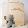 thumbnail image 5 of 3 Sprouts Kids Play Tent Playhouse Castle with Recycled Fabric for Indoor and Outdoor Games in Beige, 5 of 8