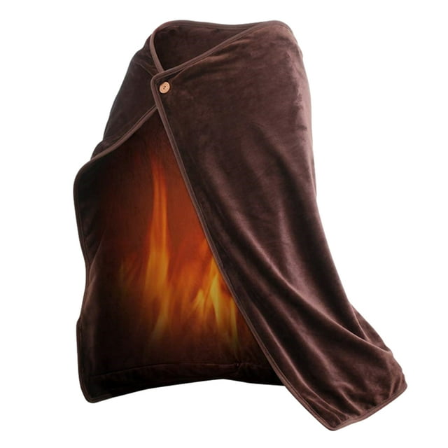 Transemion Soft And Skin-friendly USB Heated Blanket Cozy Up Soft And Gentle Fabric Energy-saving Polyester Brown
