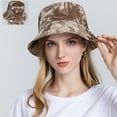 thumbnail image 2 of GHSOHS Hats Silk Bonnet Beanie Cowboy Hat Skullies Beanies Women's Summer Short Brimmed Outdoor Outing Tie Dye Sunshade Fisherman Hat Warm Baseball Caps Berets Fedoras Coffee Cold Weather Headbands, 2 of 4