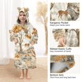 thumbnail image 3 of FORMRS Wearable Blanket Hoodie with Sleeves for Kids Cozy Flannel Sweatshirt, Forest Pattern, 3 of 7