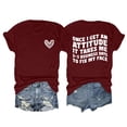 thumbnail image 1 of YDLCAFD T-Shirts Graphiques Mignons Mode Décontractée pour Femmes Imprimé Col Rond Manches Courtes Pull T-Shirt, 1 of 2