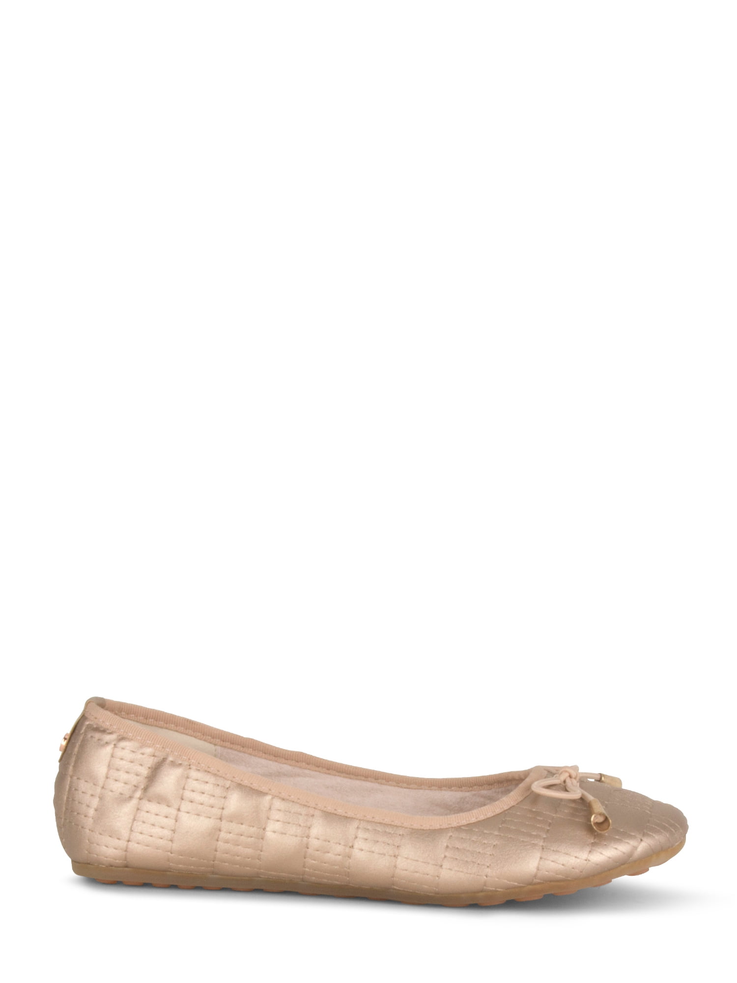 DANSKIN Women's Adore Quilted Ballerina Flats, Wide Width