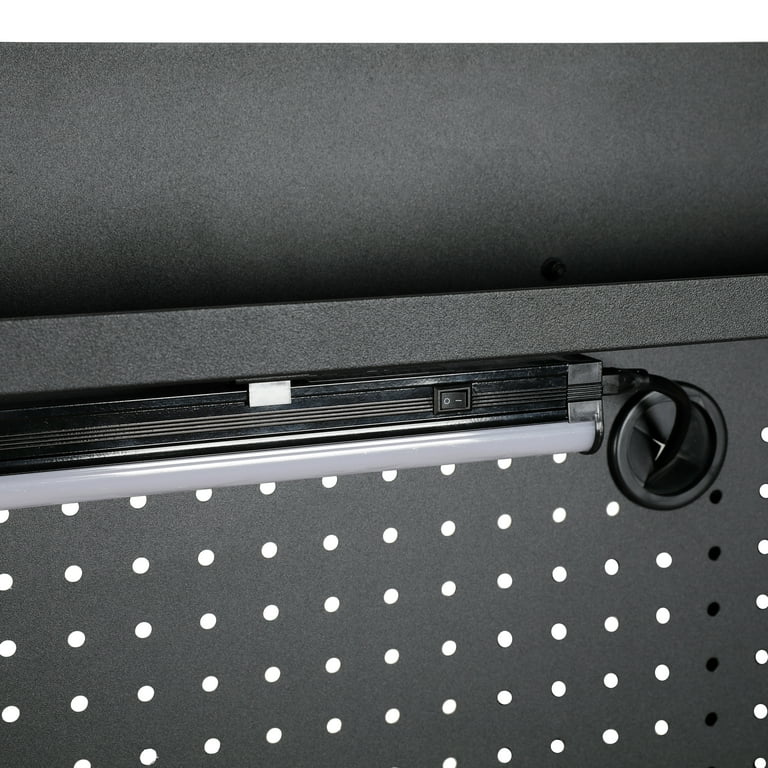 Hyper Tough 36-inch Workbench with Pegboard & Light