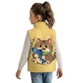 thumbnail image 3 of Pzuqiu Cute Cat Girl Outerwear Vest Size 11-12 Stand Collar Practical Zipper Winter Sleeveless Jacket with Pockets Lightweight Personalized Casual Clothes Fall Outfits for Girls, 3 of 7