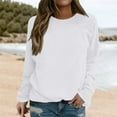 thumbnail image 2 of Women's Crewneck Sweatshirts, Comdrip Women's Casual Long Sleeve Crewneck Sweatshirt Soft Comfy Loose Fit Pullover Top for Everyday Wear Black Womens Oversized Sweatshirt White 3XL, 2 of 4