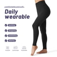thumbnail image 5 of Hipuroga High Waisted Leggings for Women Ultra Soft Lounge Yoga Pants for Casual Black L, 5 of 6