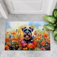 thumbnail image 4 of Welcome Spring Summer Schnauzer Portrait Flower Blue Sky Doormat Miniature Schnauzer Dog Lover Indoor Outdoor Welcome Mat - 12001, 4 of 5