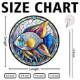 thumbnail image 3 of 89Bloom Angelfish Window Hanging Stained Glass, Angelfish Suncatchers for Windows Stained Glass, Fish Stained Glass Suncatcher, 3 of 8