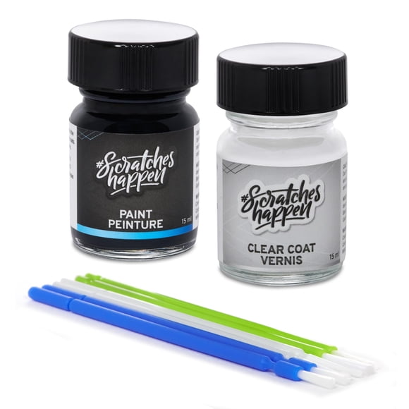 ScratchesHappen Exact-Match Touch Up Paint Kit - White Pearl (W55) for Mitsubishi - Essential (Paint + Clear Coat)