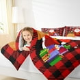 thumbnail image 4 of Homewish Merry Christmas Bedding Comforter Set,Retro Santa Claus Twin Comforter Sets,Red Blacl Checkered Bedding Set For Girl Boy,Luxury Bedroom Decor Reversible,2 Pieces, 4 of 8
