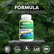 Best Naturals Vitamin B-12 as Methylcobalamin (Methyl B12), 6000 mcg 120 Sublingual Tablets