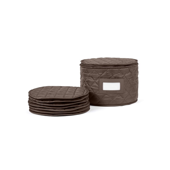 Covermates Keepsakes - Dish Storage - Padded Protection - ID Window - Stain Resistant - Machine Washable - China Storage, Bronze