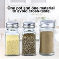 thumbnail image 5 of Glass Spice Jars, Empty Spice Bottles with Shaker Lids and Airtight Metal Caps Condiment Pots, Salt & Pepper Shaker Container Fits in Home,Kitchen,Barbecue, 5 of 5