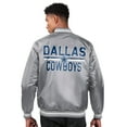 thumbnail image 2 of Men's Starter  Gray Dallas Cowboys Printed Team Logo Satin Varsity Full-Snap Jacket, 2 of 2