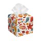 thumbnail image 1 of Balery Autumn Leaves Porta Pañuelos de Cuero con Estampado – Funda Moderna Cuadrada para Caja de Pañuelos, Dispensador 5x5x5'', 1 of 7
