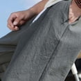 thumbnail image 4 of yillto Mens Capris Pant Cotton Linen Lightweight Loose Summer Straight Leg Cropped Trousers with Pockets, 4 of 5