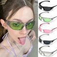 thumbnail image 2 of Gafas de sol vintage punk para mujer, gafas de sol de moda UV400, protección solar, gafas de sol para ciclismo, gafas de sol retro para viajes., 2 of 3