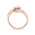 thumbnail image 4 of 1/3 ct t.w Round Cut Lab Created Moissanite Diamond Bypass Cluster Promise Ring For Women In 14K Rose Gold Over Sterling Silver (G-H Color, VVS1 Clarity 0.33 Cttw) Size - 9, 4 of 6