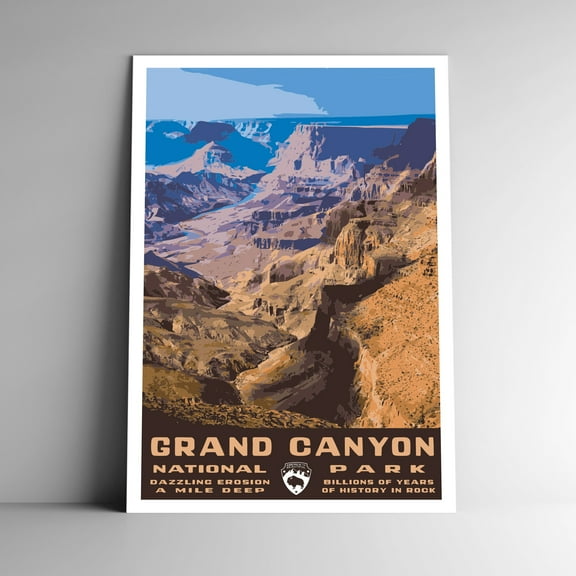 Grand Canyon National Park Vintage Travel Poster / Postcard WPA Style Retro Arizona