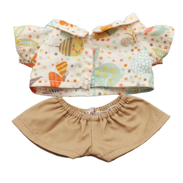 Conjunto de ropa para muñecas perfke con accesorios adorables color caqui