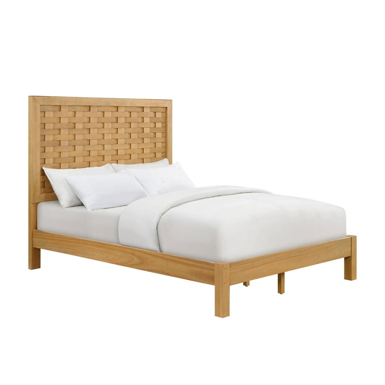 Better Homes Gardens Bristol Queen Woven Bed Natural Oak finish