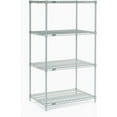 thumbnail image 2 of Nexel 4 Shelf Stainless Steel Wire Shelving Unit Starter 30""W x 24""D x 63""H, 2 of 5