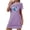 Purple, variant on HomeGardon Women's Sleepwear Nightgowns for Women,Fashion Print Medium Length Dress Oversized Short Nightgown Fashion Chest Print Short Sleeve Nightdress,S-XXL