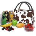 thumbnail image 7 of Japuie Brown Cow Print Insulated Lunch Bag, Portable Leakproof Cooler Bag,Foldable Thermal Tote,Lunch Tote Bags for Work or Picnic, 7 of 7