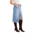 thumbnail image 3 of Jordache Women's High Rise Denim Midi Skirt, 3 of 7