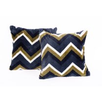 Home Soft Things Plush Striped Faux Fur Pillow Covers, Set of 2, 20"x20", Binga