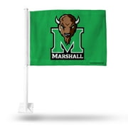 Rico Industries College Marshall ing Herd Standard Double Sided Car Flag - 16" x 19" - Strong Pole that Hooks Onto Car/Truck/Automobile