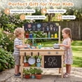 thumbnail image 6 of Costway Outdoor Mud Kitchen for Kids, Wooden Play Pretend Kitchen with Cooking Accessories Natural, 6 of 11