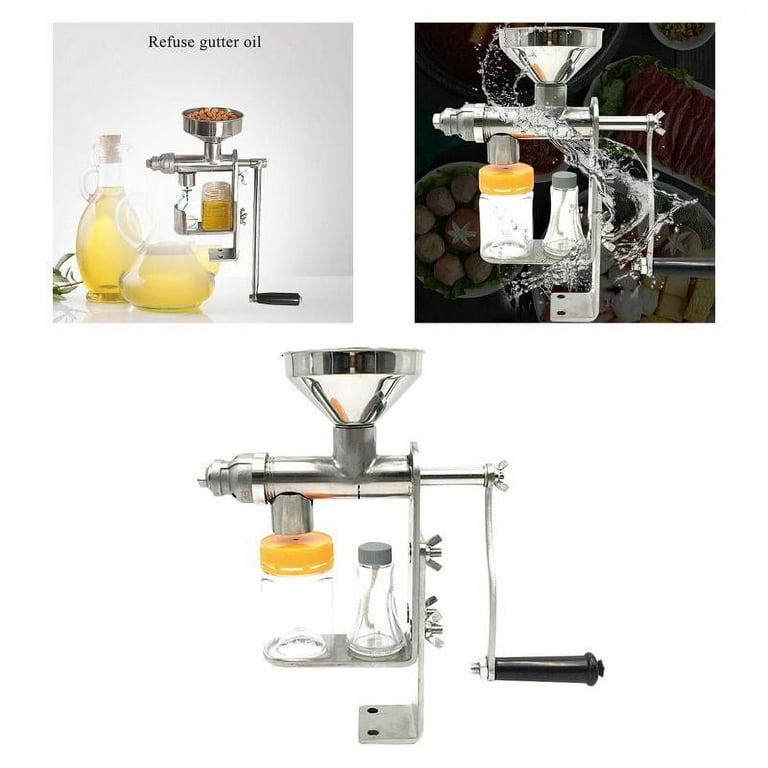 Household Manual Oil Press Machine Hand Peanut Seed Material Oil Expeller  Extractor for Cold Extract 