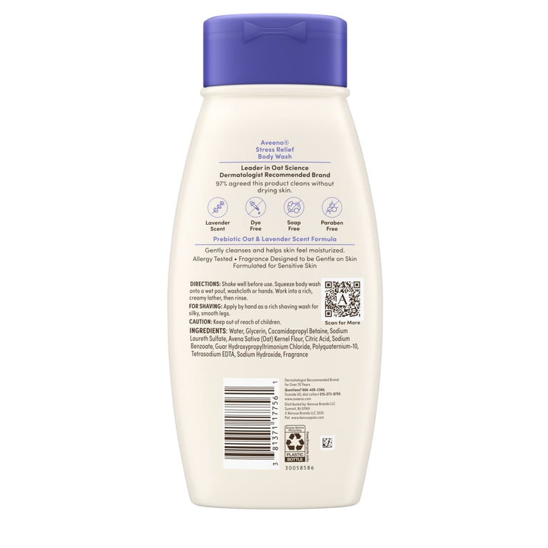 Aveeno Stress Relief Body Wash, Lavender, 18 fl oz photo 6