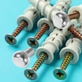 thumbnail image 1 of ETHZZLE 8Pcs Decorative Screw Caps for Wood Metal Hardware Plated Silver Curved Design Fasteners, 1 of 6
