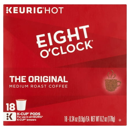 Eight O'Clock Original Medium Roast K-Cups Coffee, 18 count