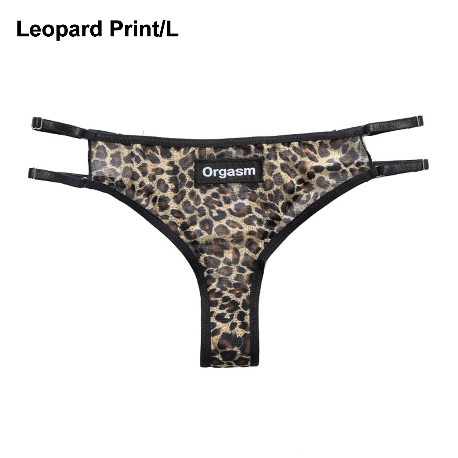Open Leopard Print Sexy Women Briefs Thong Panties Underwear LEOPARD