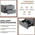 thumbnail image 5 of 24" Floating Bathroom Cabinet With Ceramic Sink - Gray Wall Mounted Design, , Functional Storage Vanity 24 Inch Style Efficient, 5 of 7