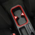 thumbnail image 2 of Pegatinas decorativas para portavasos de cambio de marchas, accesorios de moldura para Jimny 2019 2020 2021 2022, ABS rojo, 2 of 5