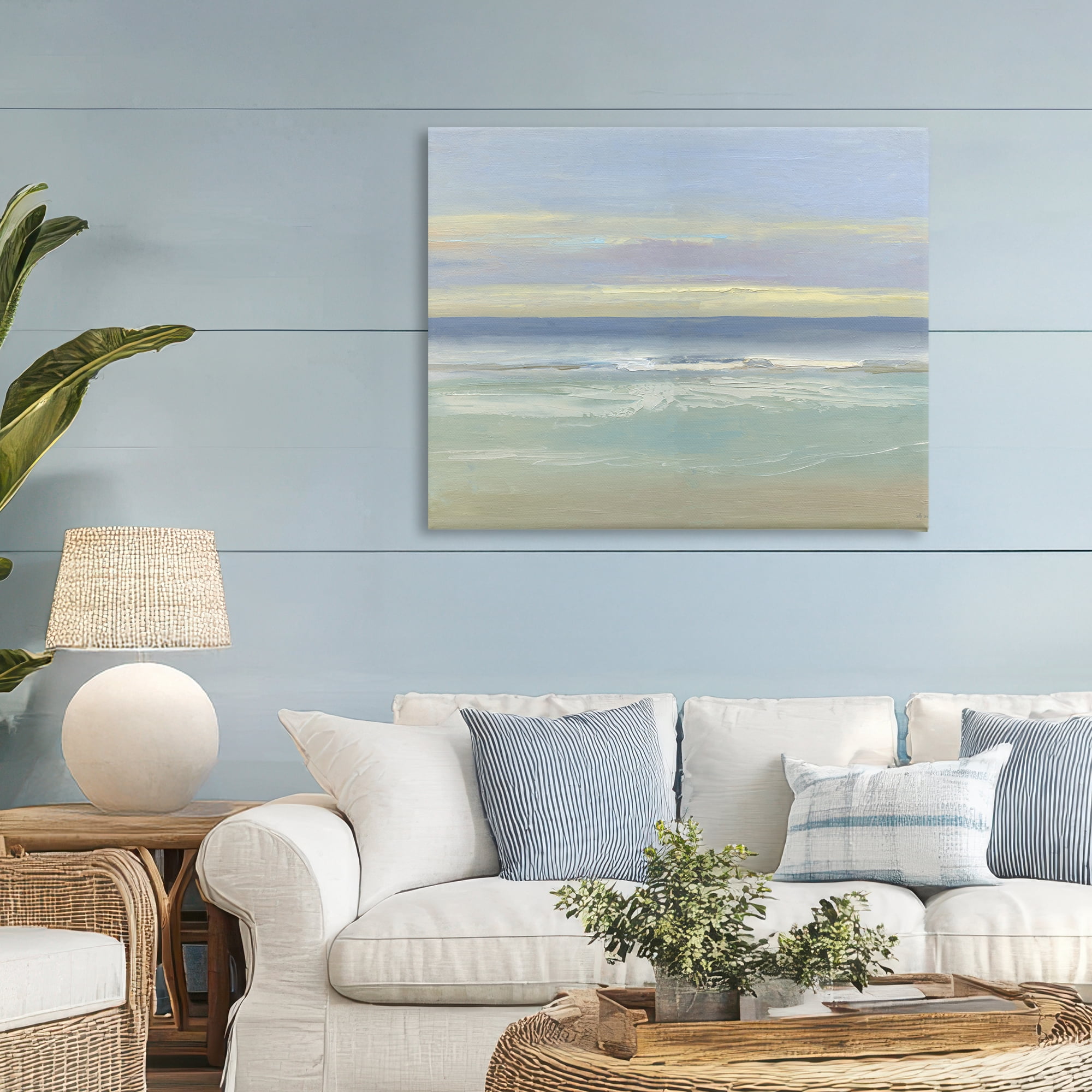 Stupell Industries Tranquil Coastal Morning Waves Canvas Wall Art, design by Sally Swatland