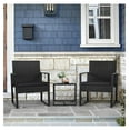 Bennium 3 Pieces Patio Set Outdoor Wicker Furniture Sets Modern Rattan