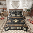 thumbnail image 1 of Erosebridal Boho Bohemian Bedding Queen Size,Black Brown Comforter Sets with Sheets,Microfiber Reversible Bedding Sets Queen Size,Aztec Decor,7 Pieces, 1 of 5