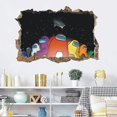 thumbnail image 4 of Among Crew Member Wall Sticker Vinyl 3D Game Character Hole Wall Sticker Art Wallpaper Design Home Decor Kids Boys Bedroom Playroom Home Wall Decor, 4 of 5