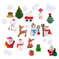 thumbnail image 2 of 35x Kits de adornos en miniatura de Navidad, figuritas de Navidad, suministros para fiestas, de Navidad de Papá Noel en miniatura para regalo de, 2 of 8