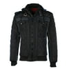 Mens Winter Coat Quilted Puffer Jacket Removable Hood by 9 Crowns essentials