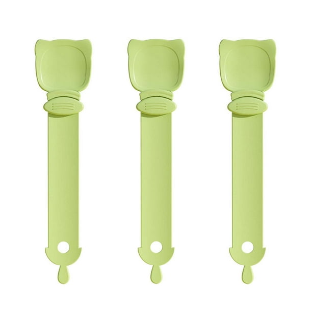 Comedero de cuchara para premios para gatos Squeeze - pack de 3, dispensador de botones para premios para gatos, suministros fáciles de limpiar para mascotas