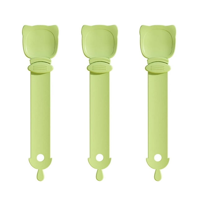 Comedero de cuchara para premios para gatos Squeeze - pack de 3, dispensador de botones para premios para gatos, suministros fáciles de limpiar para mascotas